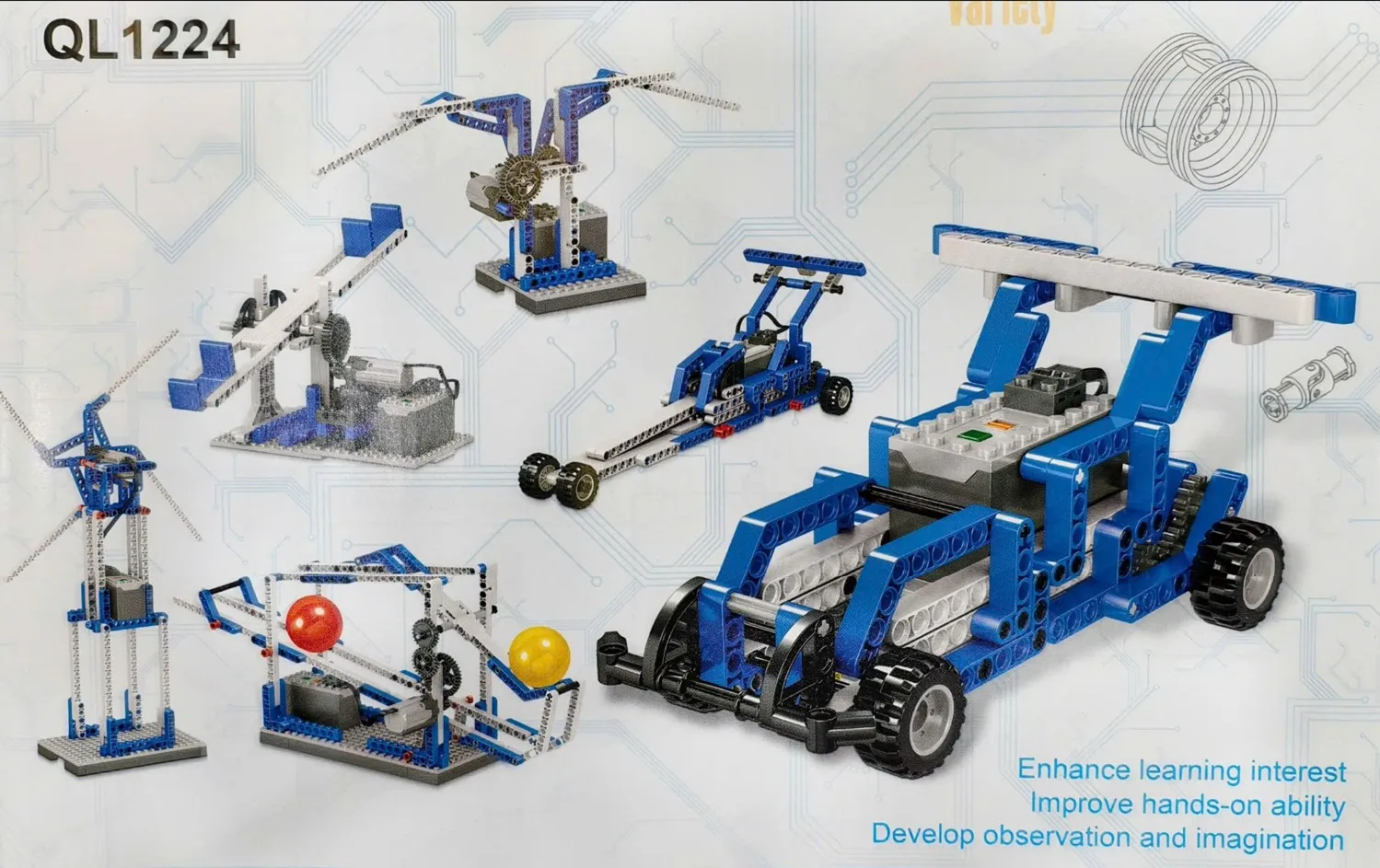 STEM - Bộ Kit Kỹ Sư Cơ Khí Nhí: Chế Tạo 6 Cỗ Máy Chuyển Động